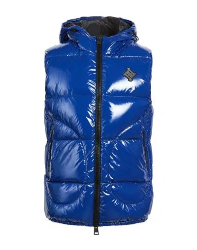 Herno Man Vest Blue Size 44 Polyamide, Polyurethane