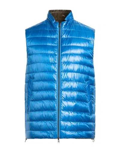 Herno Man Vest Bright Blue Size 44 Polyamide