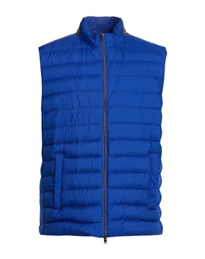 Herno Man Vest Bright Blue Size 48 Polyamide, Polyurethane Coated, Polyester, Cotton