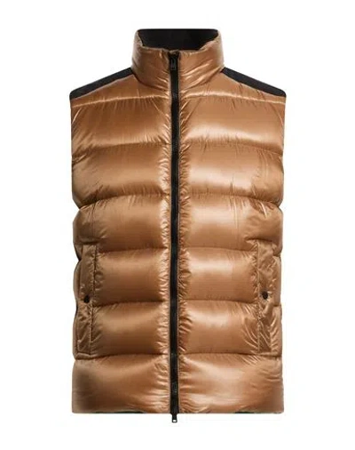 Herno Man Vest Brown Size 42 Polyamide