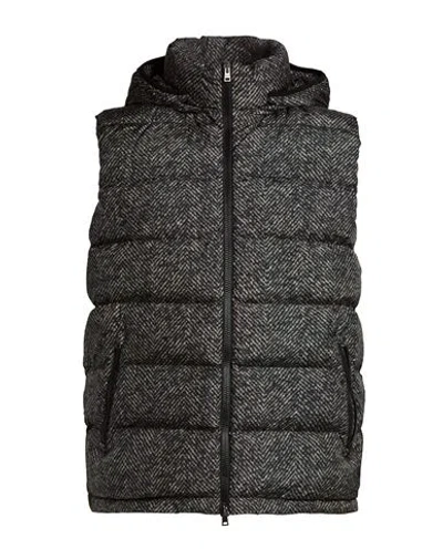 Herno Man Vest Charcoal Size 38 Polyamide In Gray