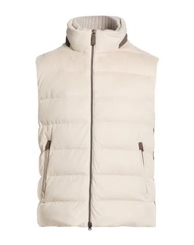 Herno Man Vest Cream Size 44 Polyester, Elastane In White