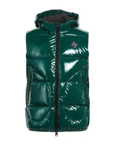 Herno Man Vest Dark Green Size 42 Polyamide, Polyurethane