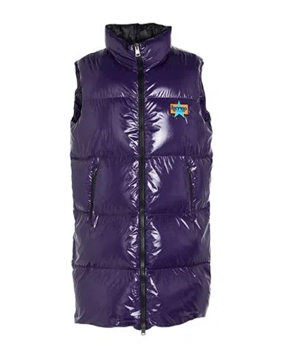 Herno Man Vest Dark Purple Size 40 Polyamide, Polyurethane, Polyester