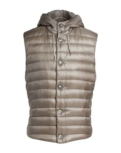 Herno Man Vest Grey Size 42 Polyamide In Gray