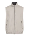 Herno Man Vest Light Grey Size 40 Polyester In Gray