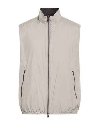 Herno Man Vest Light Grey Size 40 Polyester In Gray