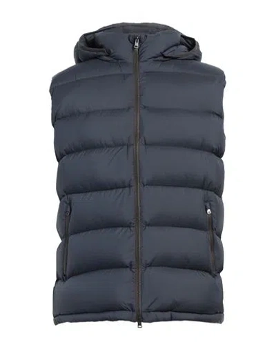 Herno Man Vest Midnight Blue Size 42 Polyamide
