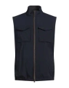 Herno Man Vest Midnight Blue Size 42 Virgin Wool, Polyamide, Elastane, Polyurethane In Blue