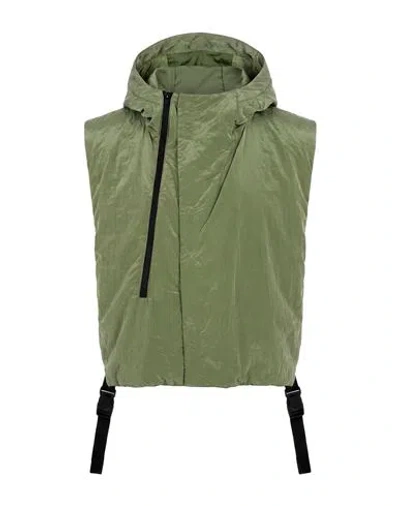 Herno Man Vest Military Green Size 42 Polyamide