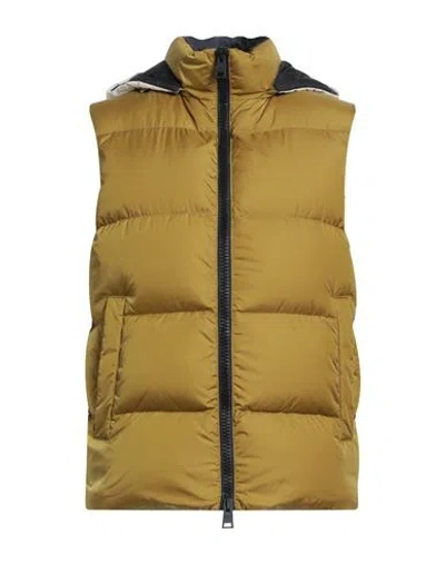 Herno Man Vest Mustard Size 40 Polyamide In Yellow