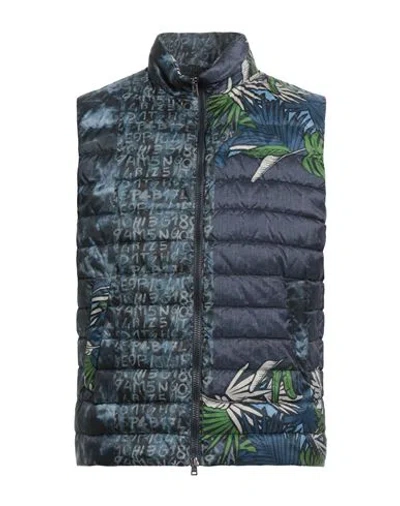 Herno Man Vest Navy Size 40 Polyester In Blue
