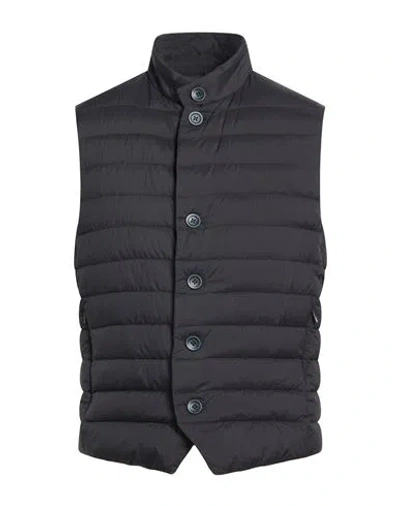 Herno Man Vest Navy Size 42 Polyamide, Polyurethane In Black