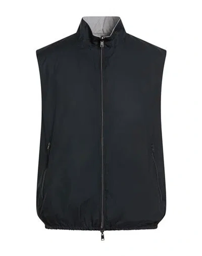 Herno Man Vest Navy Size 48 Polyester In Black
