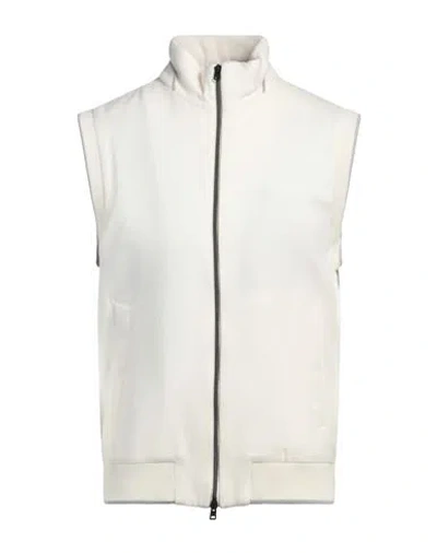 Herno Man Vest Off White Size 44 Silk, Cashmere, Acrylic, Wool, Polyamide