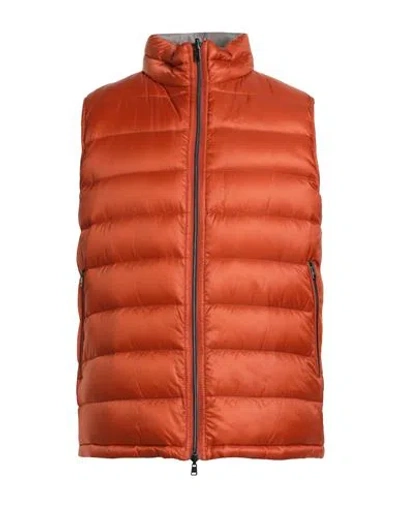Herno Man Vest Orange Size 48 Polyamide In Red