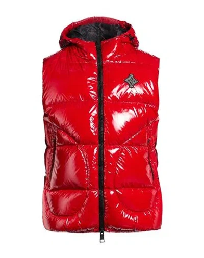 Herno Man Vest Red Size 40 Polyamide, Polyurethane
