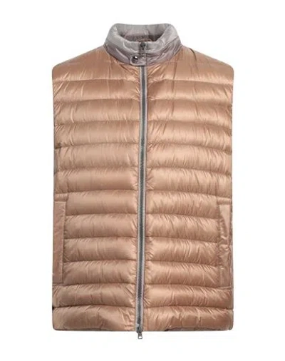 Herno Man Vest Sand Size 36 Polyamide In Brown