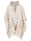 Herno Women Wool And Nylon Cape In Multi