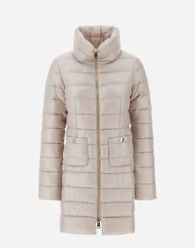 Herno Maria Quilted Coat In Neutrals
