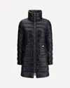 Herno Maria Long Down Jacket In Black Nylon In Black
