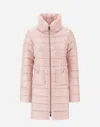 Herno Padded Zip-up Coat In Light Pink