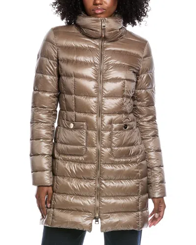 Herno Maria Medium Down Jacket In Brown