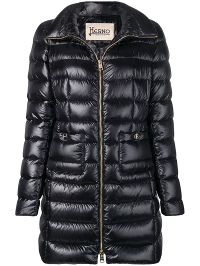 Herno Maria Midi Down Jacket In Black