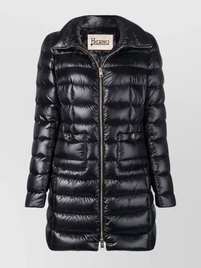 HERNO MARIA QUILTED DOWN JACKET WITH HIGH COLLAR
