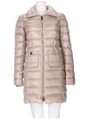 Herno Maria Quilted Long Polyamide Down Jacket In Neutral