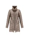 Herno High-collar Quilted Jacket In Gray