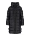 Herno Long Jacket In Satin And Lady Alternative Fur In Black