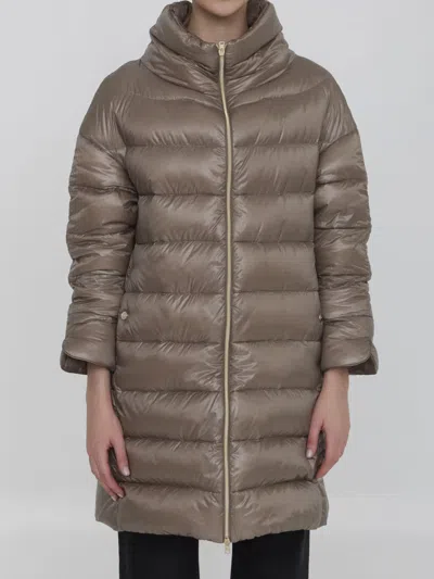 Herno Matilde Down Jacket In Nylon In Tortora