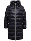 Herno Iconico Woman Puffer Midnight Blue Size 4 Polyamide In Black