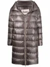 Herno Matilde Midi Down Jacket In Brown