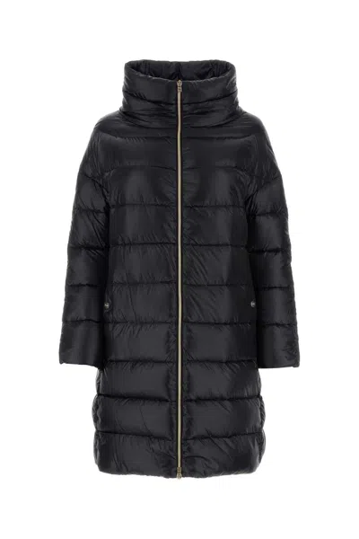 Herno Navy Blue Nylon Matilde Down Jacket In Black