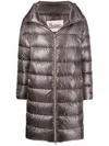 Herno Matilde Midi Down Jacket In Brown