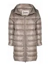 Herno Down-feather Mid-length Coat In Grey
