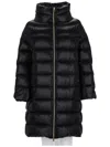 Herno Matilde Mid-length Quilted Polyamide Down Jacket In Black
