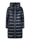 Herno Matilde Nylon Ultralight Mid Down Jacket In Navy