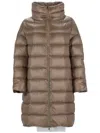 Herno Matilde Padded High Collar Polyamide Down Coat In Multi