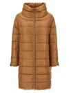 Herno Iconico Woman Puffer Camel Size 12 Polyamide In Brown