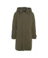 Herno Matte-finish Parka With Adjustable Hood In Green