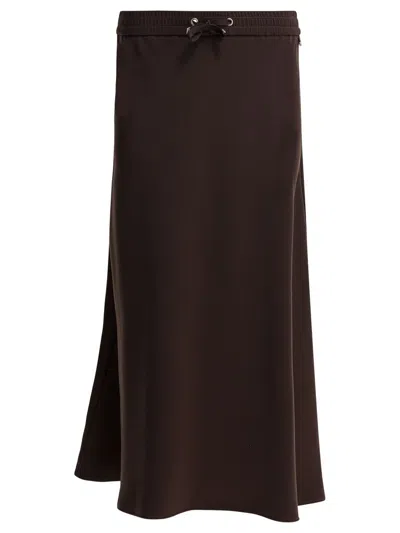HERNO HERNO MATTE SATIN MIDI SKIRT