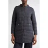 Herno Matte To Shiny Reversible Puffer Coat In Blue