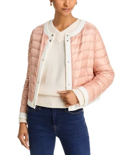 HERNO MATTE TRIM QUILTED SHORT JACKET