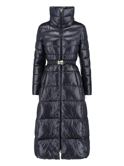 Herno Maxi Belted Down Jacket In Black