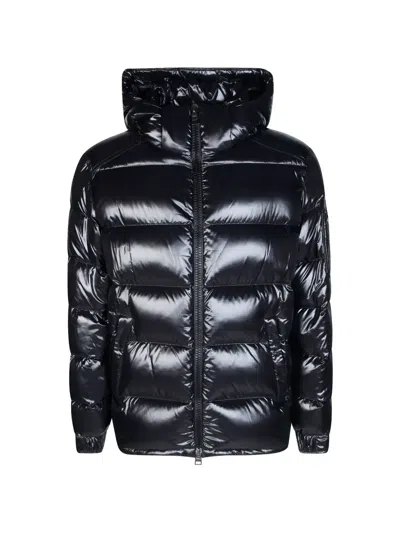 Herno Piumino Quilted Detachable Hood Jacket In Black