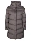 Herno Medium Down Jacket With Zip In Gray