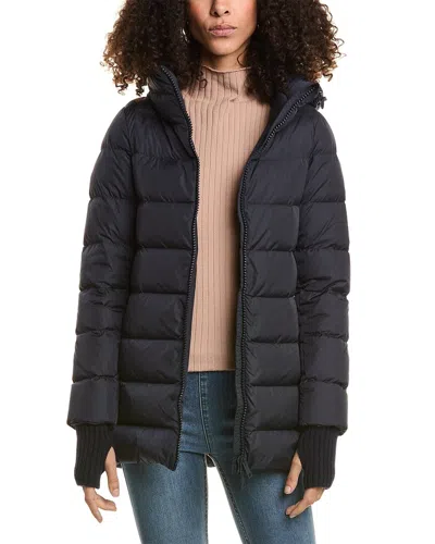 Herno Medium Down Wool-blend Jacket In Blue
